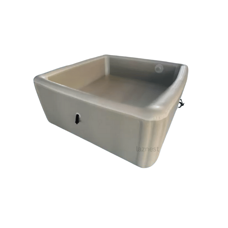 gray green square inflatable drop stitch PVC swimming pool