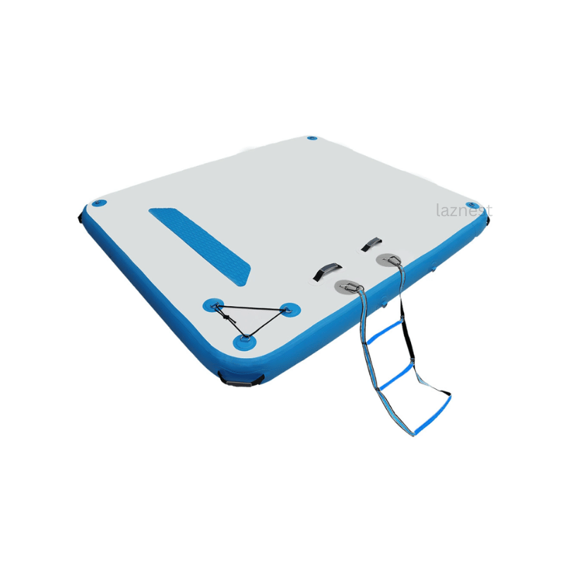 linflatable drop stitch floating dock with ladder