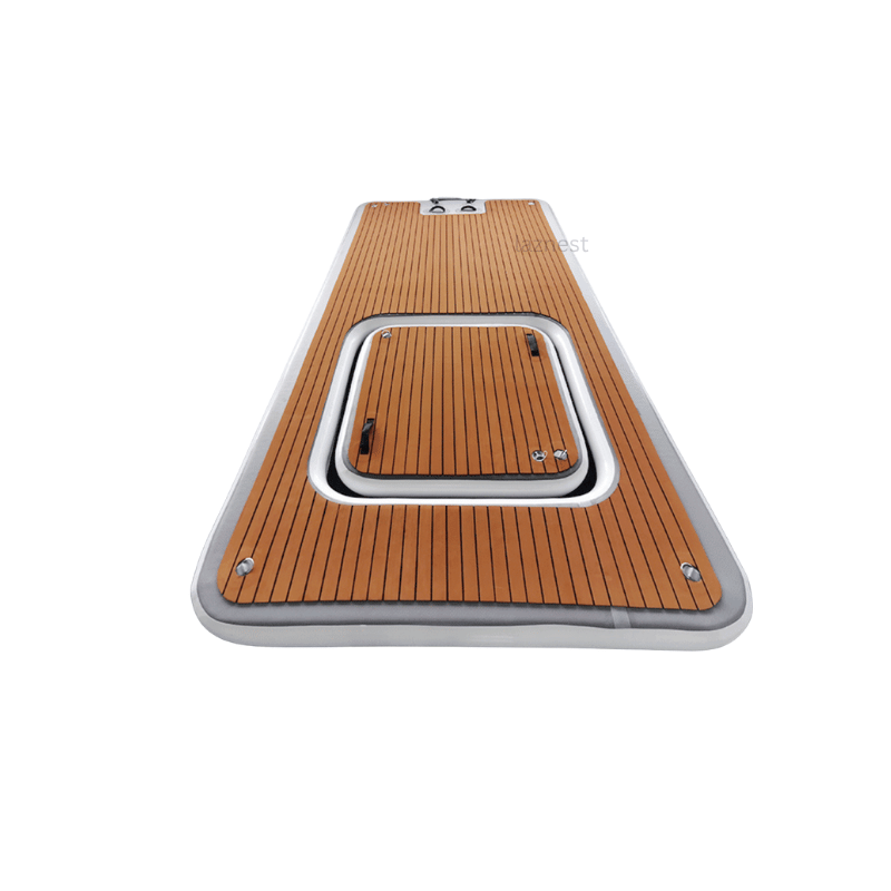 inflatable drop stitch floating dock with water hammock