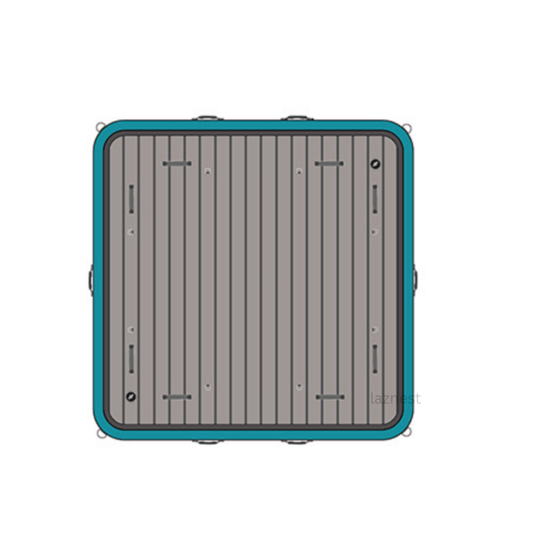square inflatable drop stitch Floating dock with hammock (3)