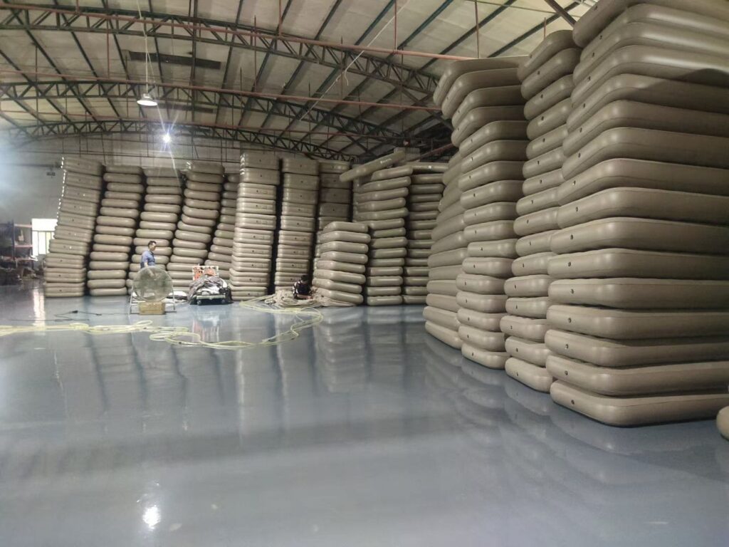 air mattresses on warehouse